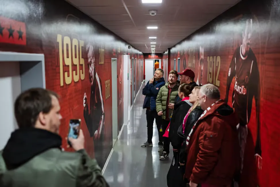 AC Sparta Prague players' tunnel.
