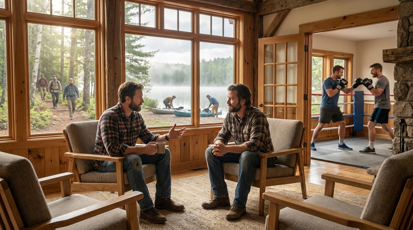 Illustration representing Peer Support and Brotherhood Models