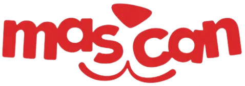Logo de Mascan: emblema de innovación y calidad en productos masticables para perros, representando nuestra fábrica líder en galletas, masticables cárnicos, snacks deshidratados, treats y líneas especializadas para perros Mini, Pequeños, Medianos y Grandes.