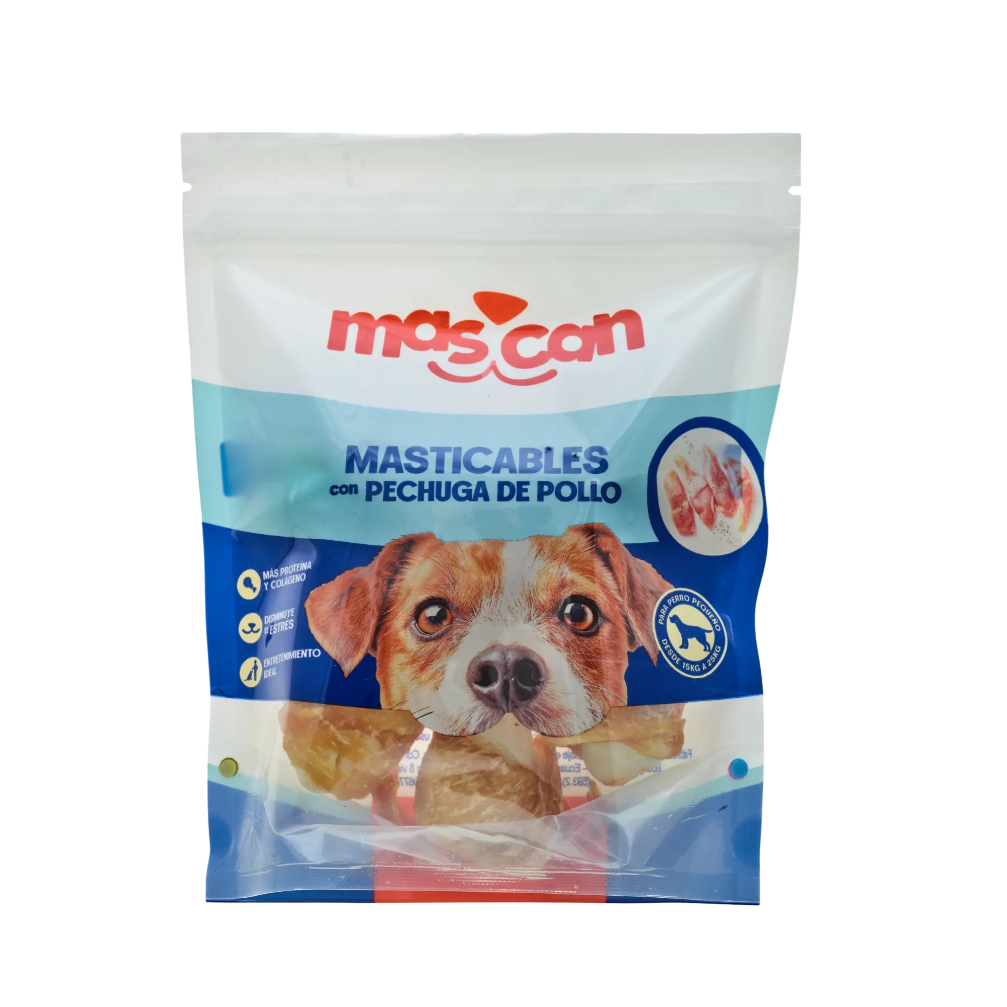 Producto Mascan: excelencia en masticables para perros. Disfruta de nuestras galletas, masticables cárnicos, snacks deshidratados y treats premium, especialmente formulados para perros Mini, Pequeños, Medianos y Grandes.