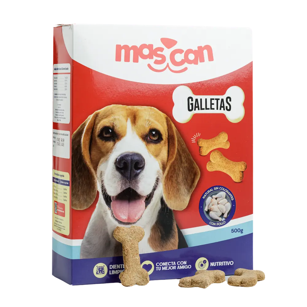 Producto Mascan: excelencia en masticables para perros. Disfruta de nuestras galletas, masticables cárnicos, snacks deshidratados y treats premium, especialmente formulados para perros Mini, Pequeños, Medianos y Grandes.
