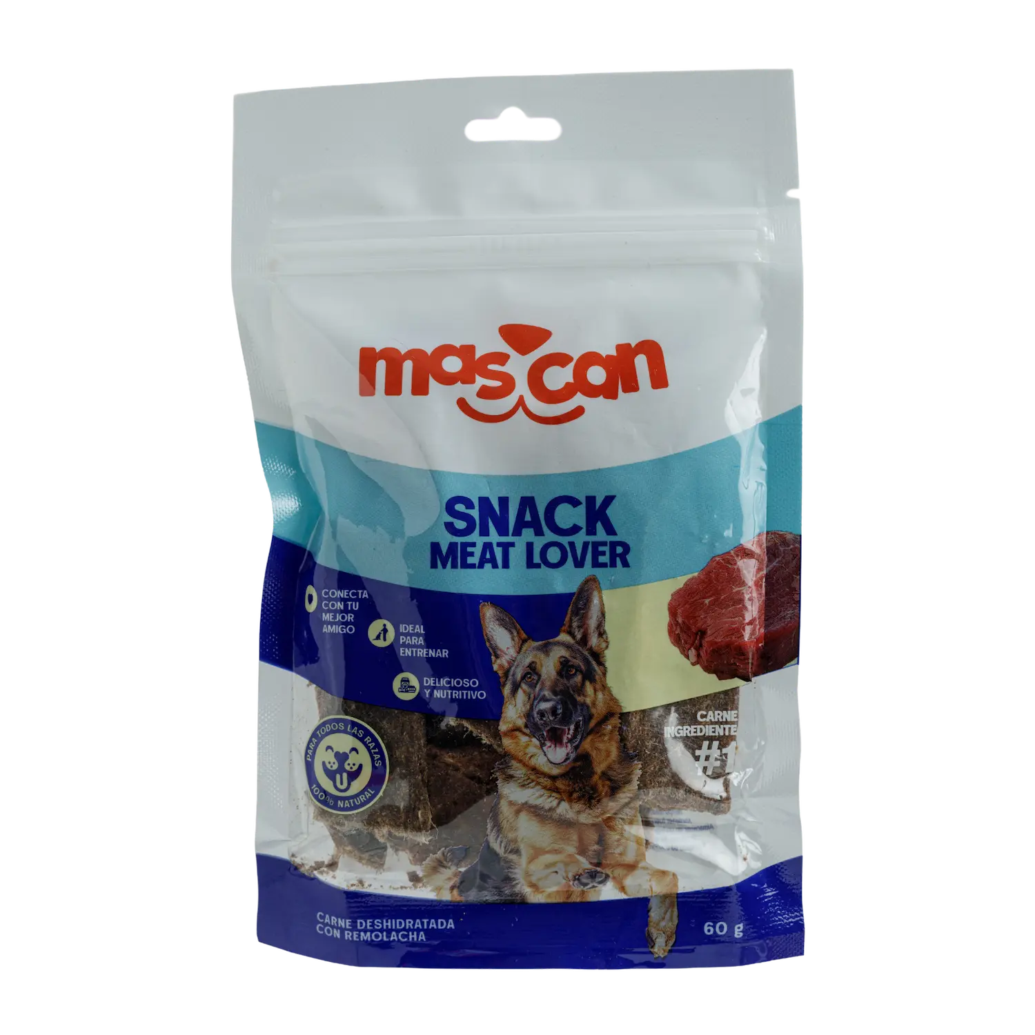 Producto Mascan: excelencia en masticables para perros. Disfruta de nuestras galletas, masticables cárnicos, snacks deshidratados y treats premium, especialmente formulados para perros Mini, Pequeños, Medianos y Grandes.