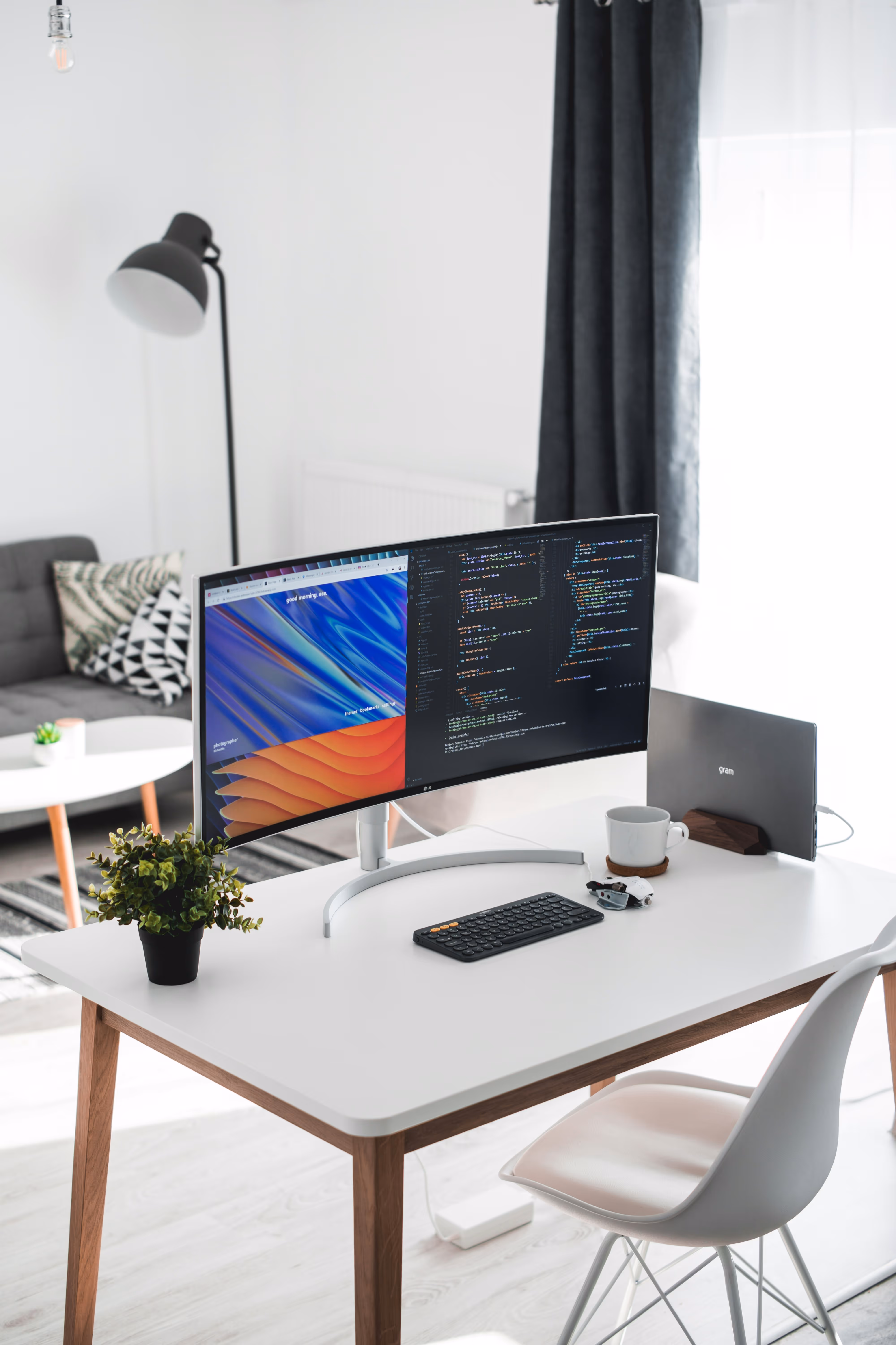 A computer engineer programming custom software solutions for an enterprise client