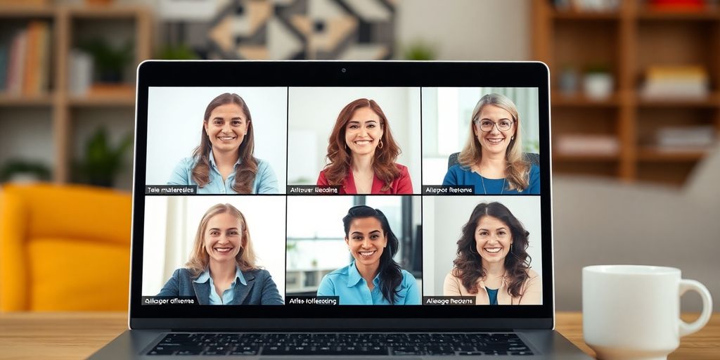 Remote sales team connecting virtually.