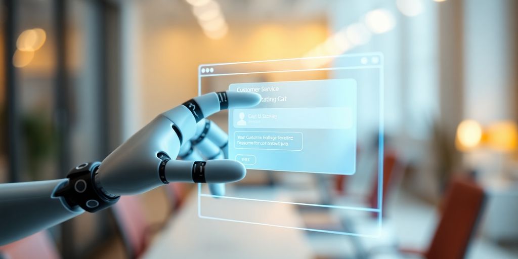 AI chatbot assisting customer service.