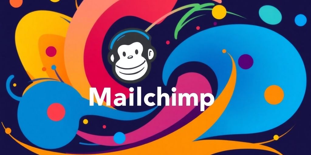 Mailchimp logo with marketing elements.