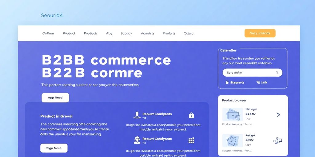 Modern B2B commerce portal interface.
