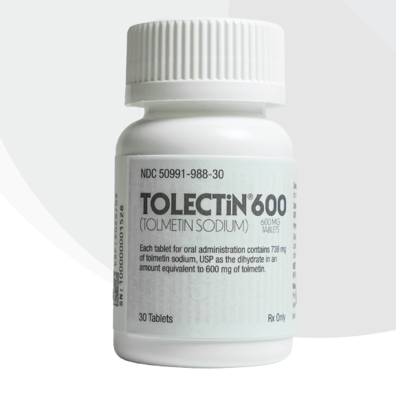 Tolectin Sodium Caps 600 mg product packaging