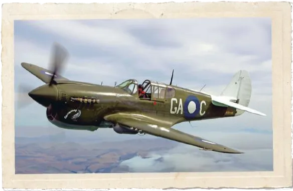 1943 P40N1 KittyHawk flying circa 1940's