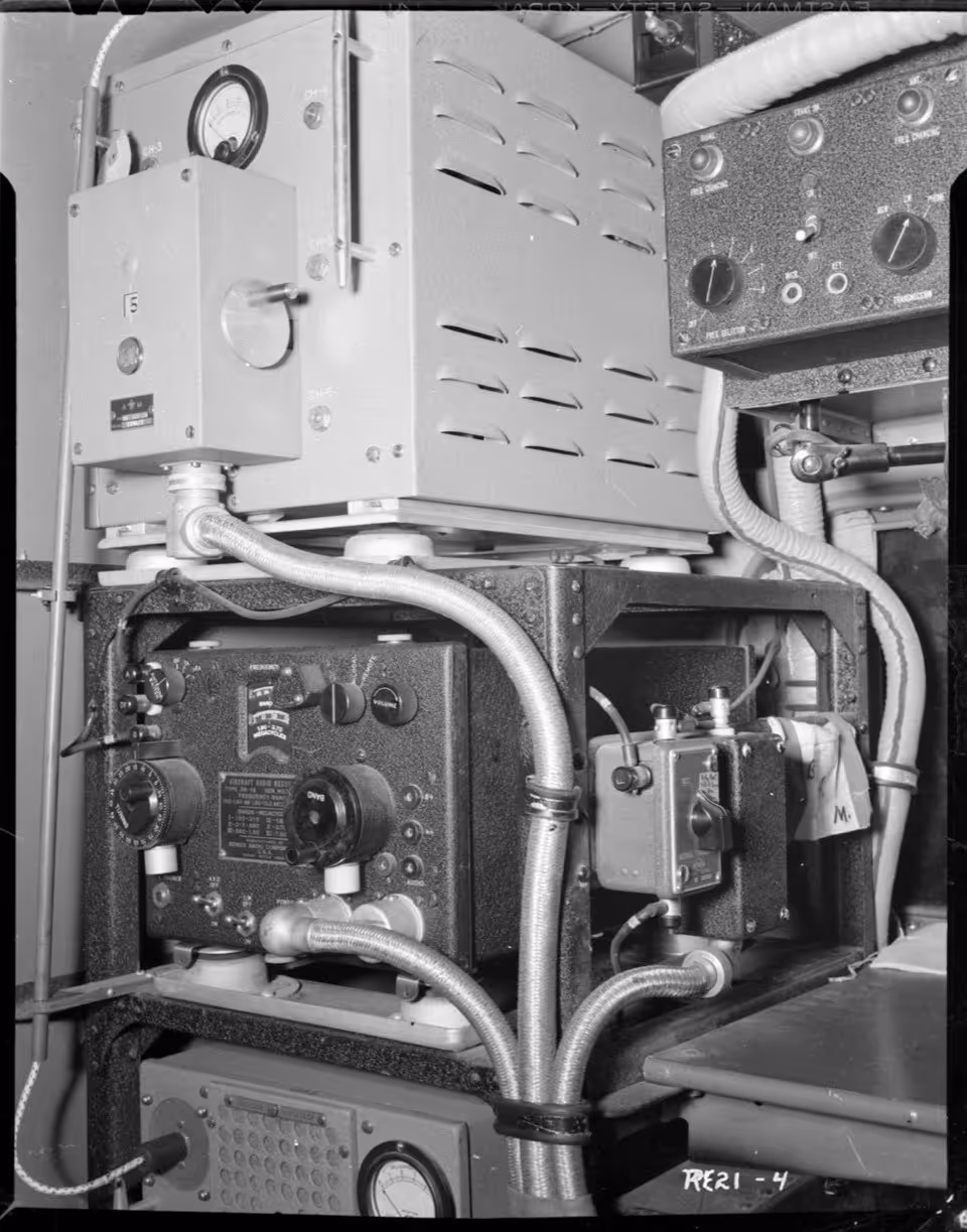 Interior components of PBY-5A Catalina during WWII