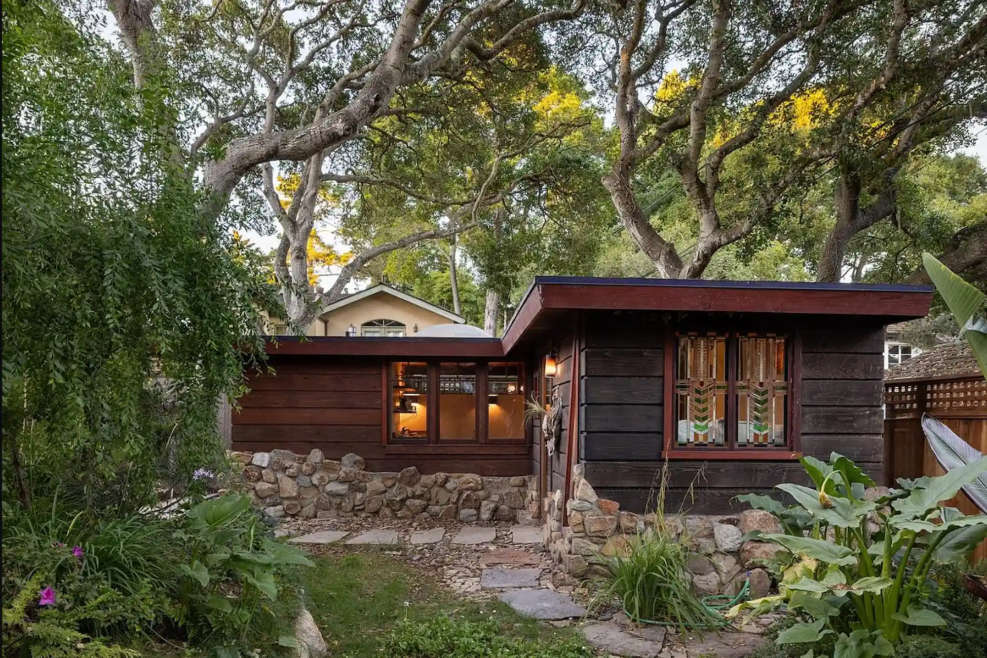 Mills house, Carmel Beach, CA showing the ADU on the Mills house property which Julia Correia helped design