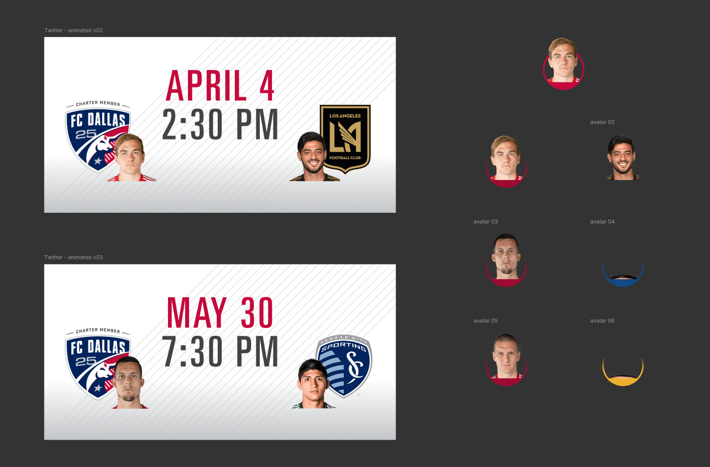 FC Dallas player swap component workflow
