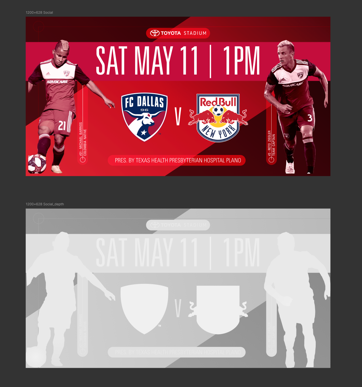 FC Dallas banner layout presentation