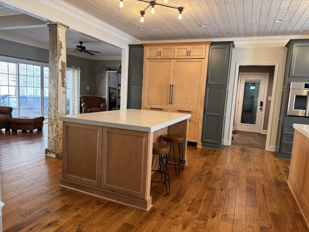 A rustic, open concept space done by RTR Construction