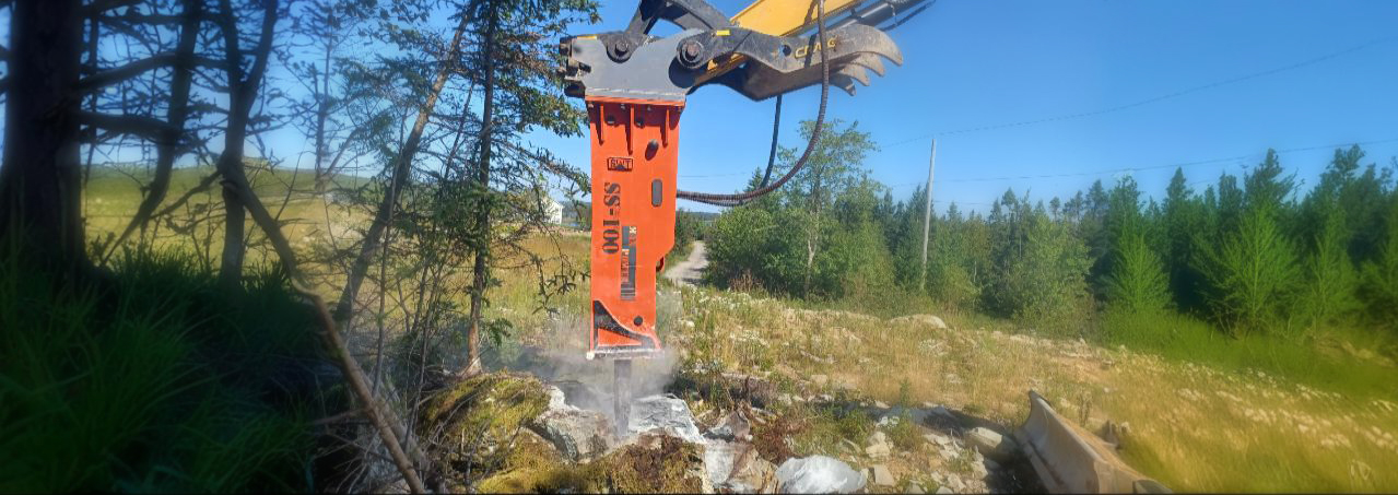Hydraulic Breaker Working in Canada.