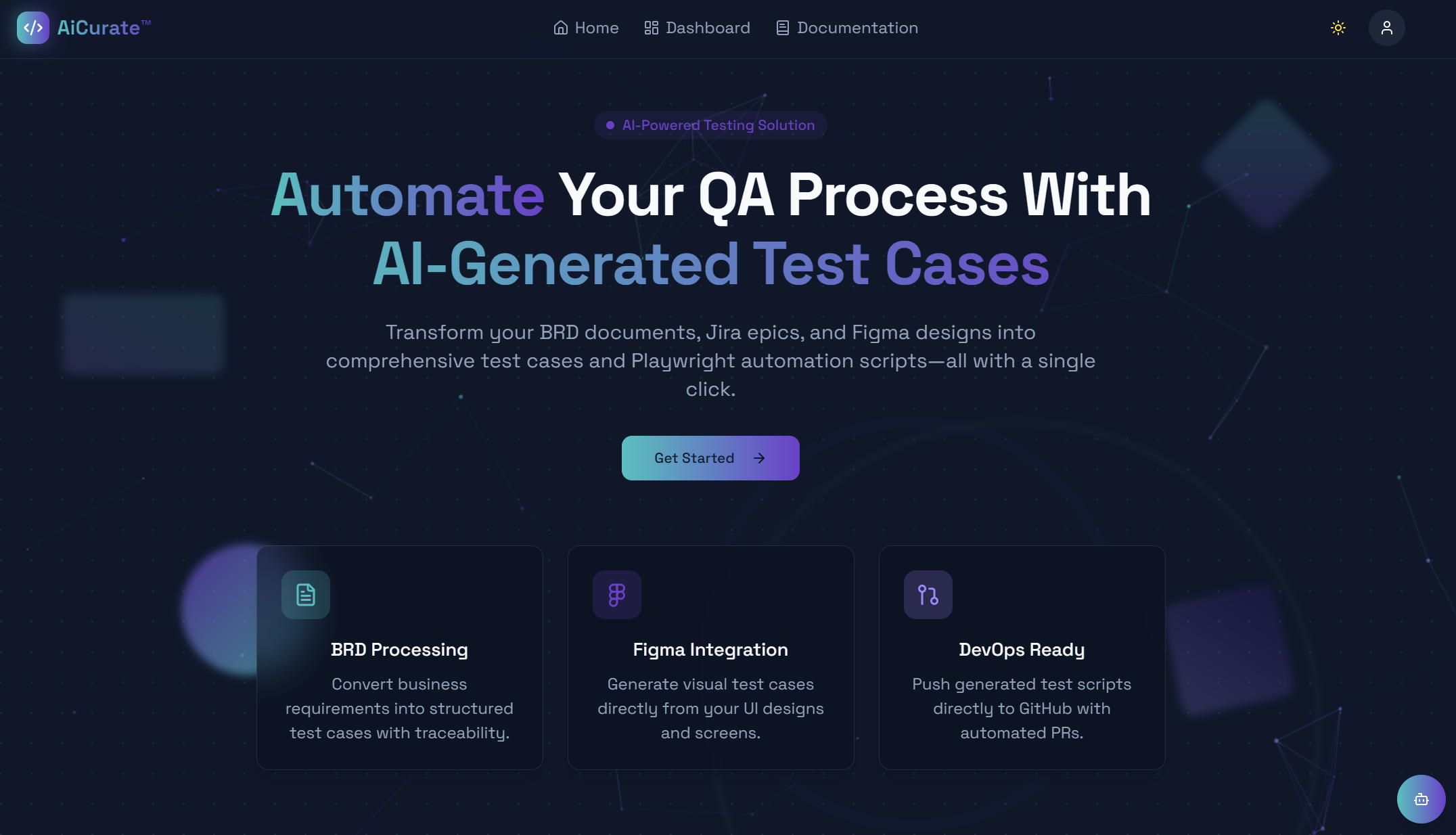 AI-Curate solution interface