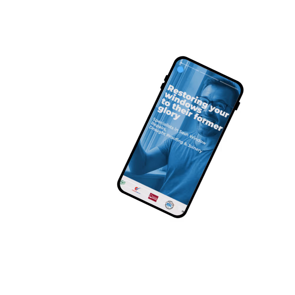 A phone showing a website development page 4