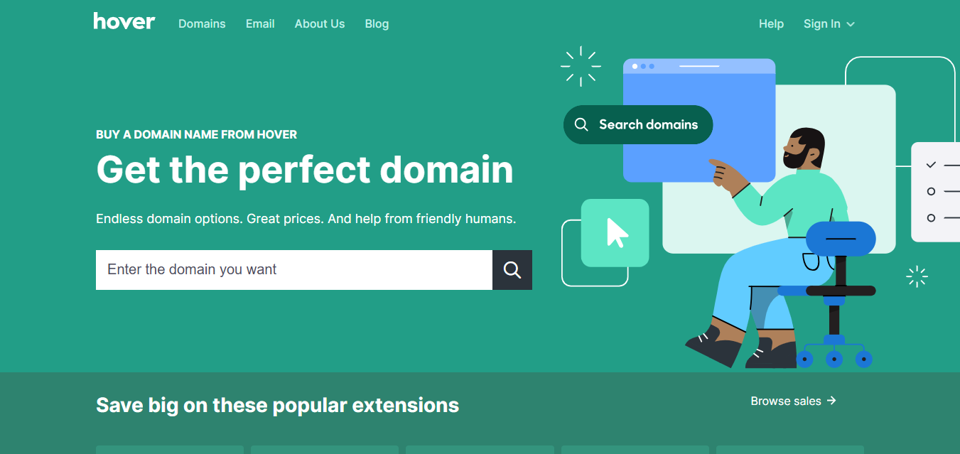 Hover home page