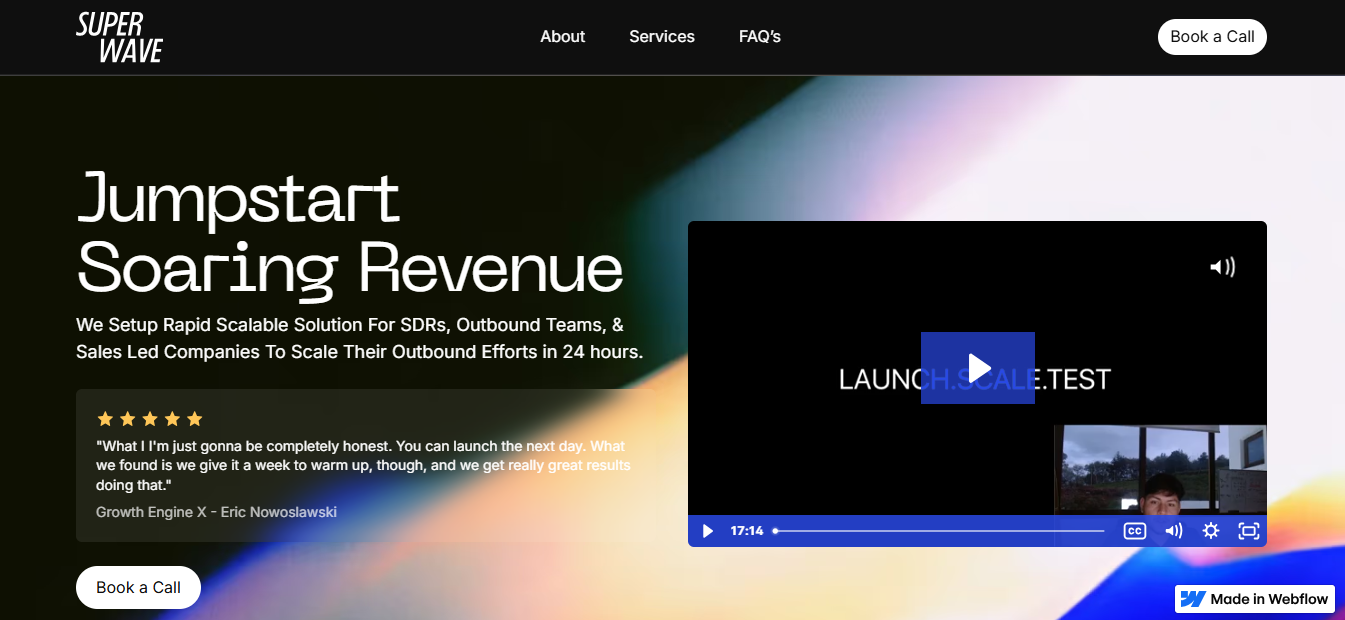 Superwave AI home page