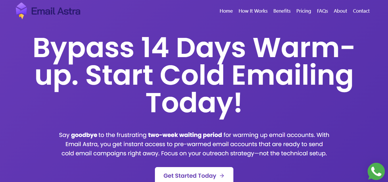 Email Astra home page