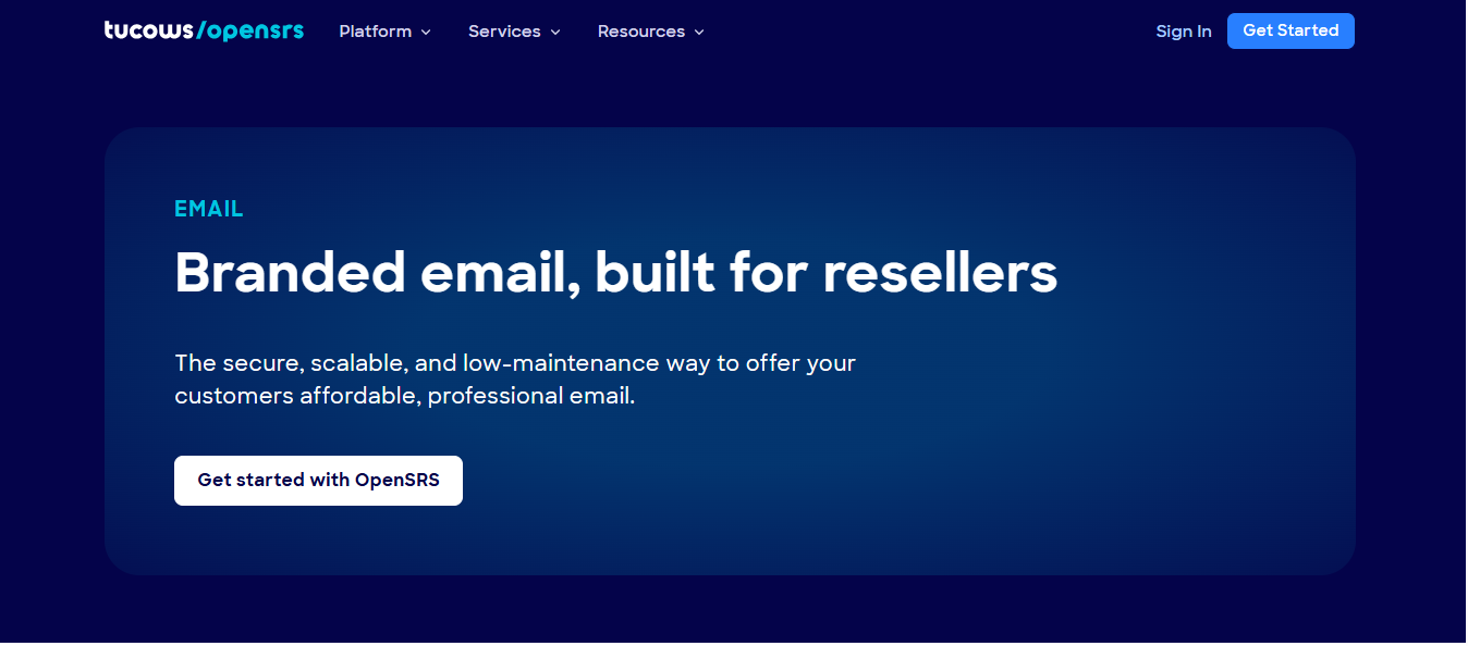 OpenSRS affordable SMB email hosting