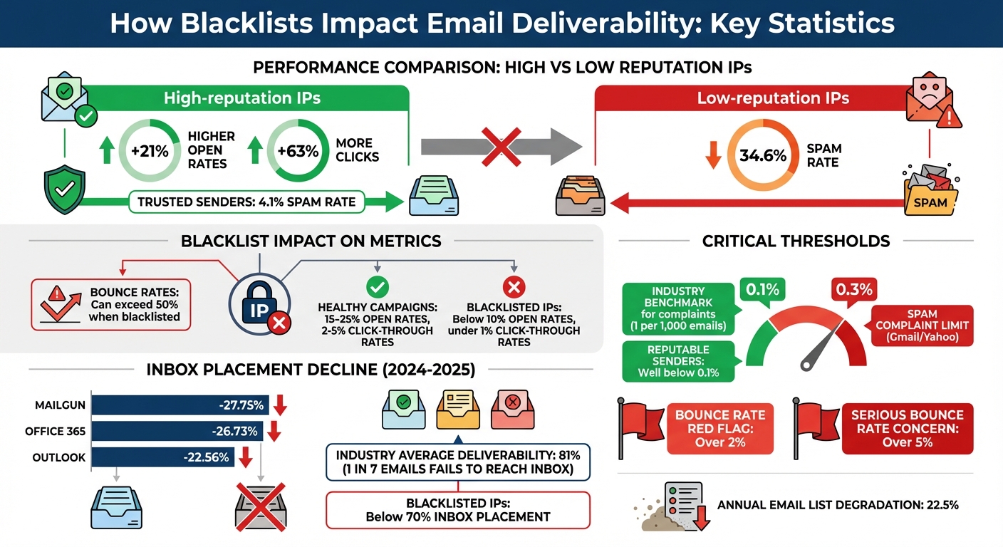 Email Blacklist Impact: Key Statistics on Deliverability and IP Reputation