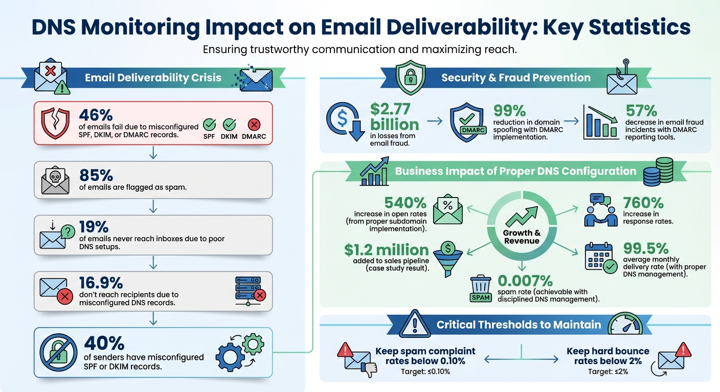 DNS Monitoring Impact on Email Deliverability: Key Statistics