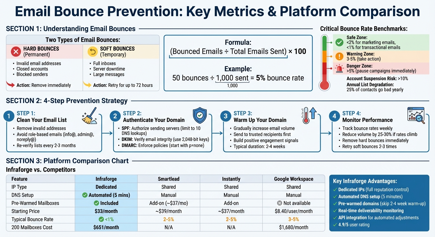 Email Bounce Rate Benchmarks and Infraforge Platform Comparison
