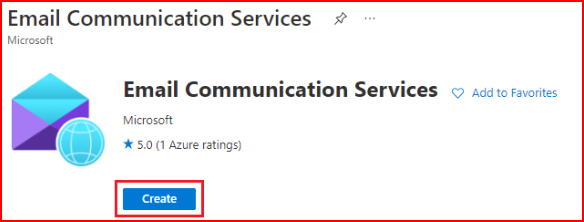 Azure email communication service setup