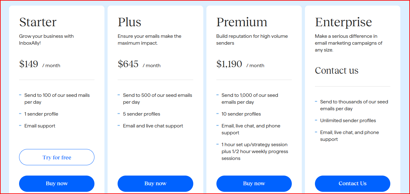 InboxAlly pricing