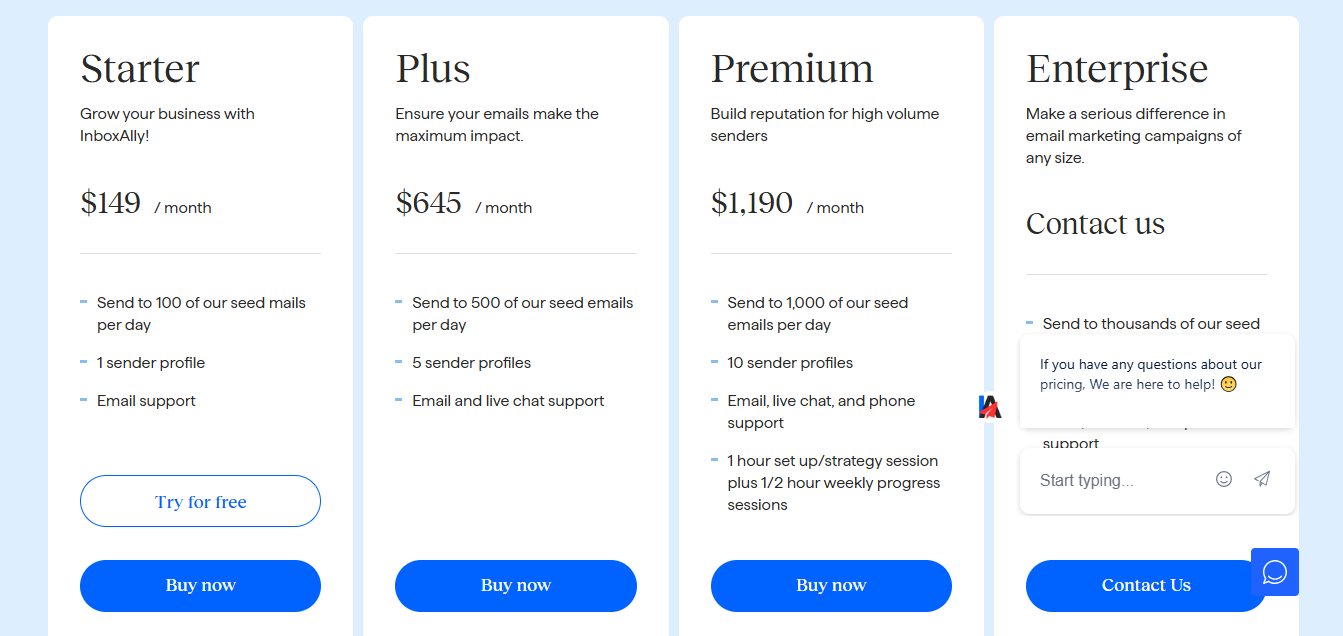InboxAlly pricing