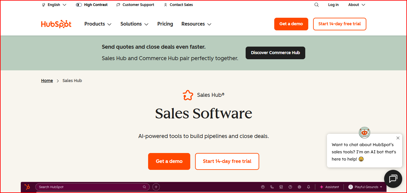 HubSpot Sales Hub - AI-powered sales platform