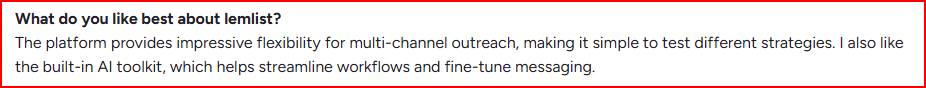 Lemlist Multichannel outreach support