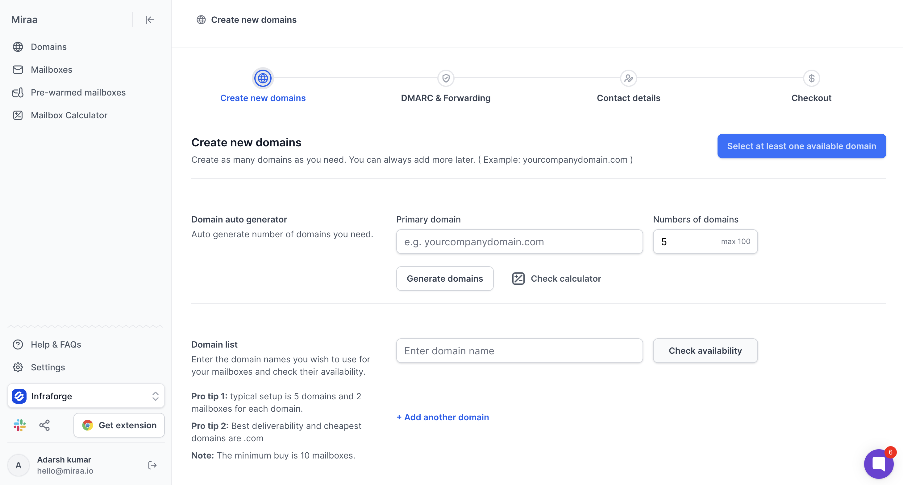 Managed Private Cold Email Infrastructure like Infraforge