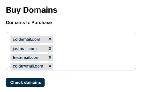 Domain Purchase in Mailreef
