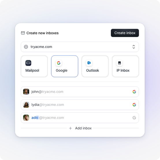 Inboxes in Mailpool