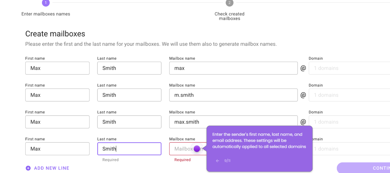 Mailboxes in Maildoso