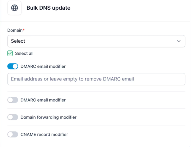 Bulk DNS update by Primeforge