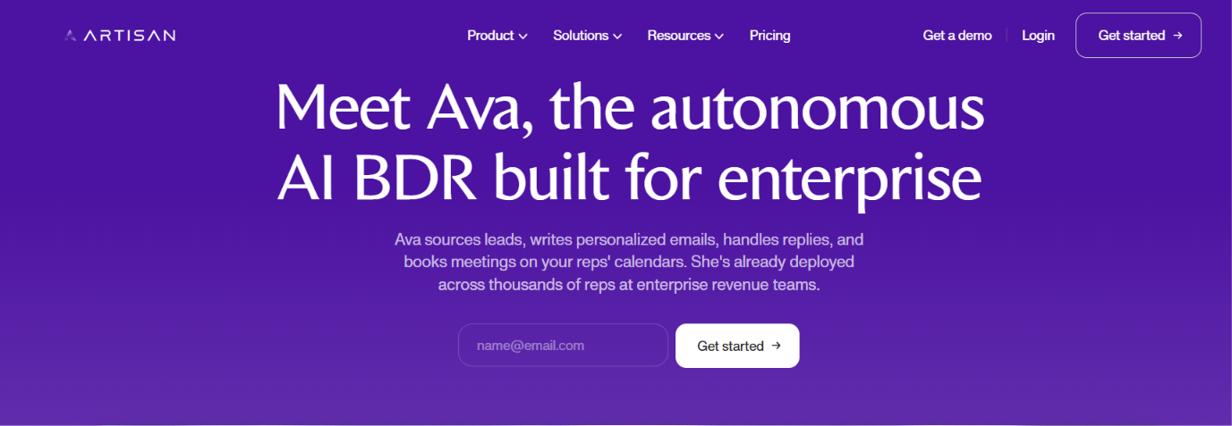 Ava by Artisan homepage