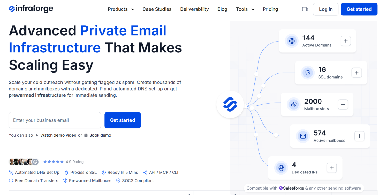 Infraforge homepage