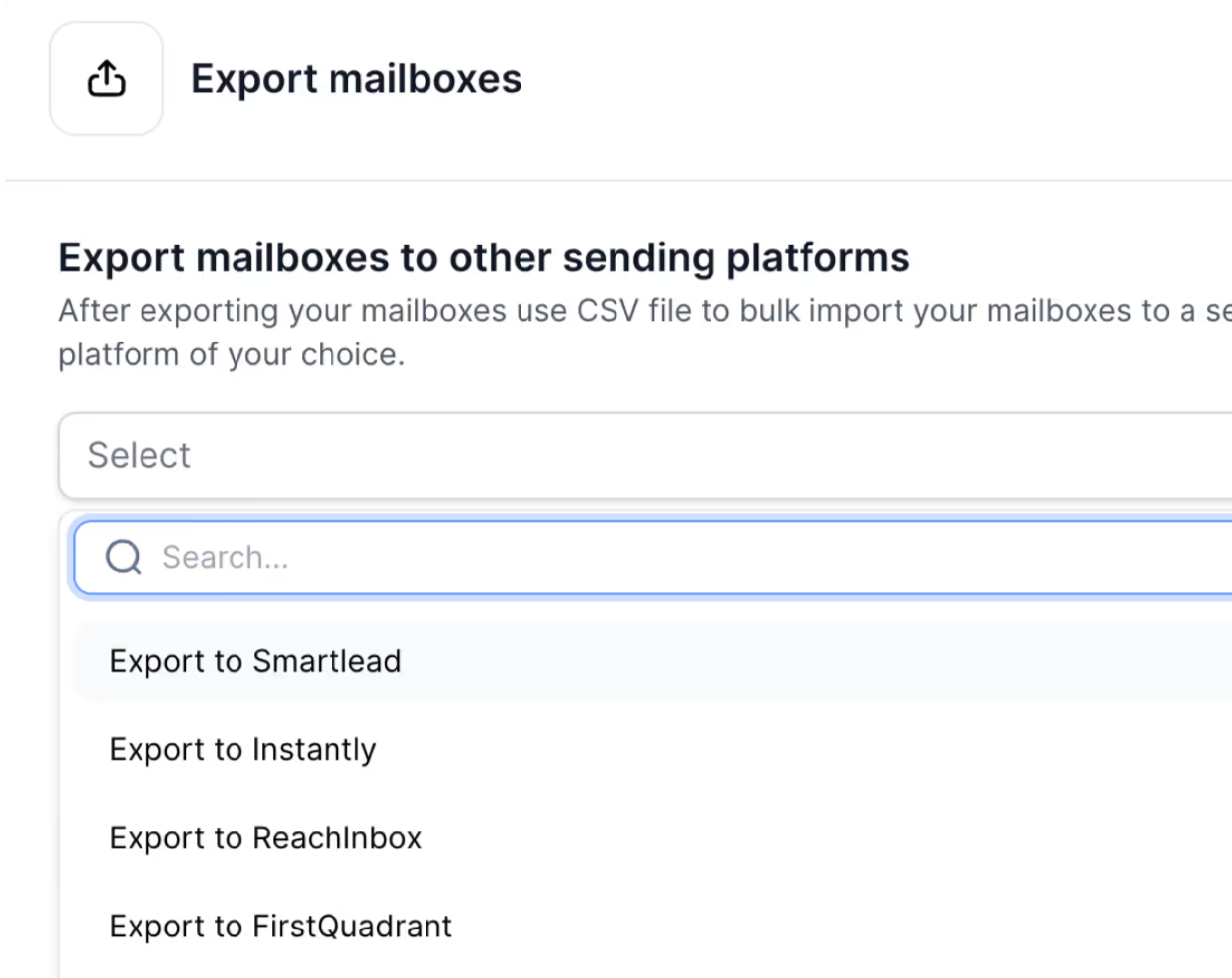 Infraforge workspace selector
