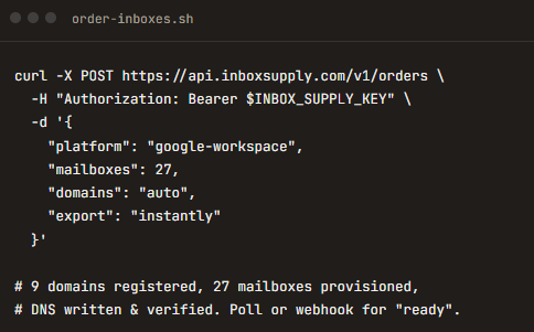 Inbox Supply API