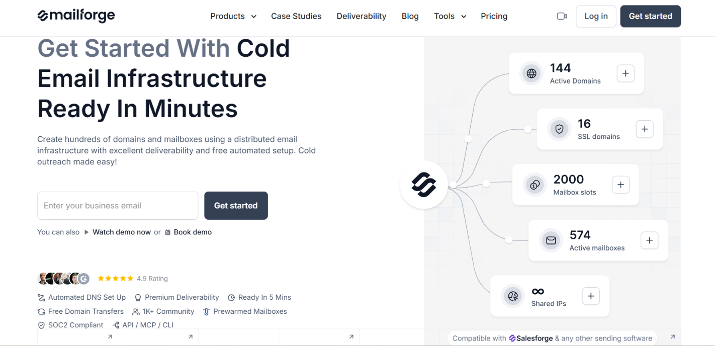 Mailforge homepage