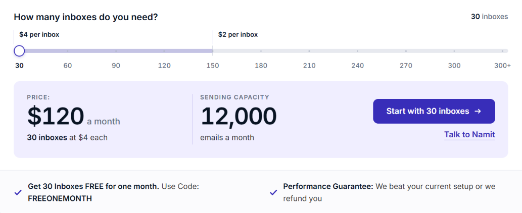 AeroSend pricing calculator