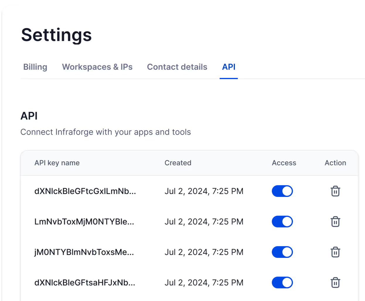 Infraforge API