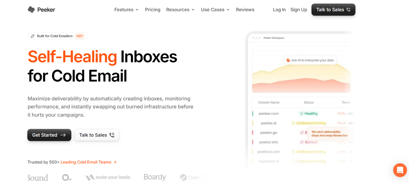 Peeker AI homepage