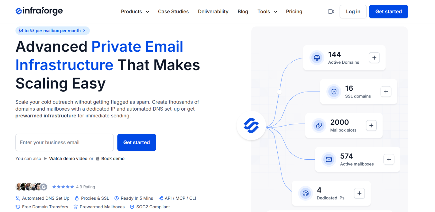 Infraforge homepage