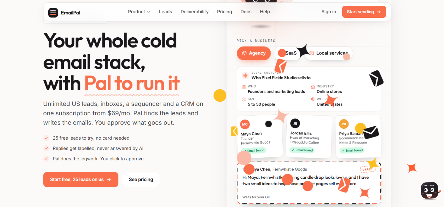 EmailPal homepage