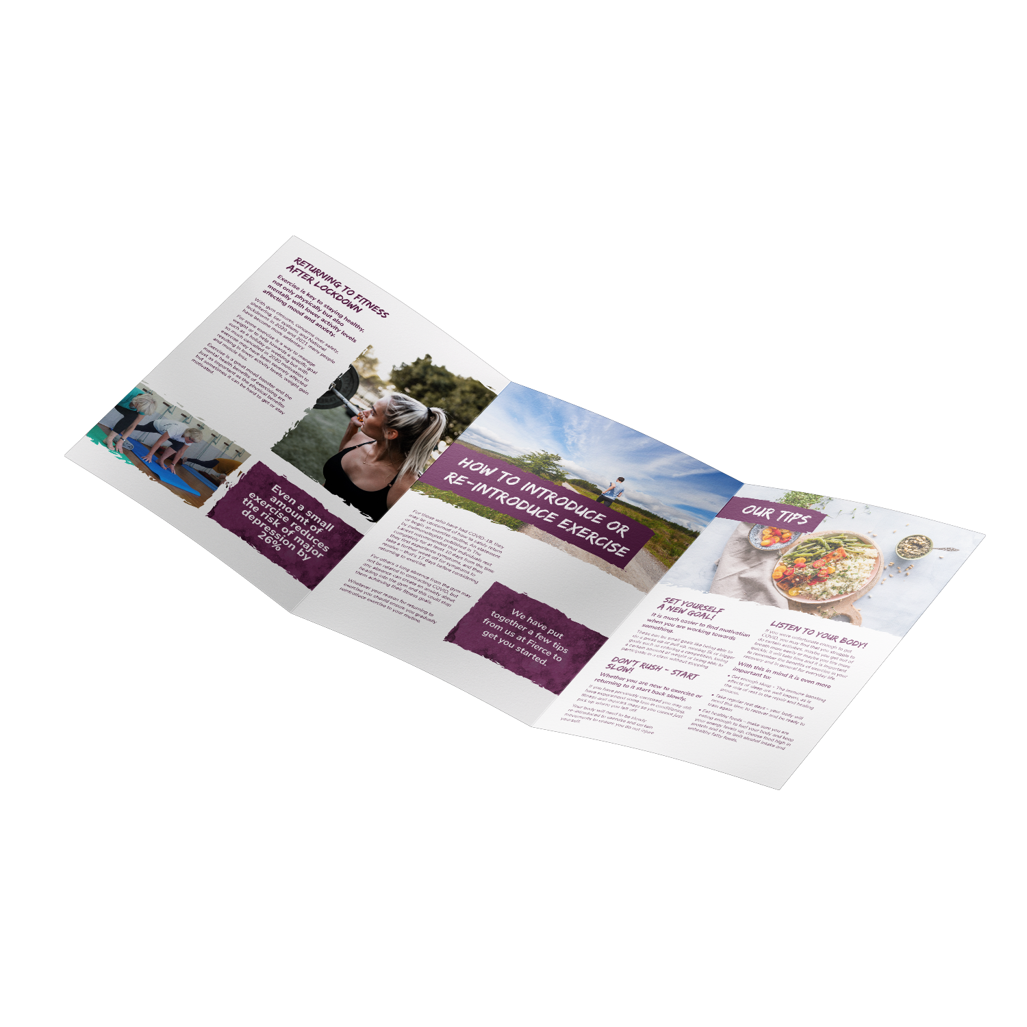 A6 trifold leaflet, custom printed by Printshop MK, Milton Keynes