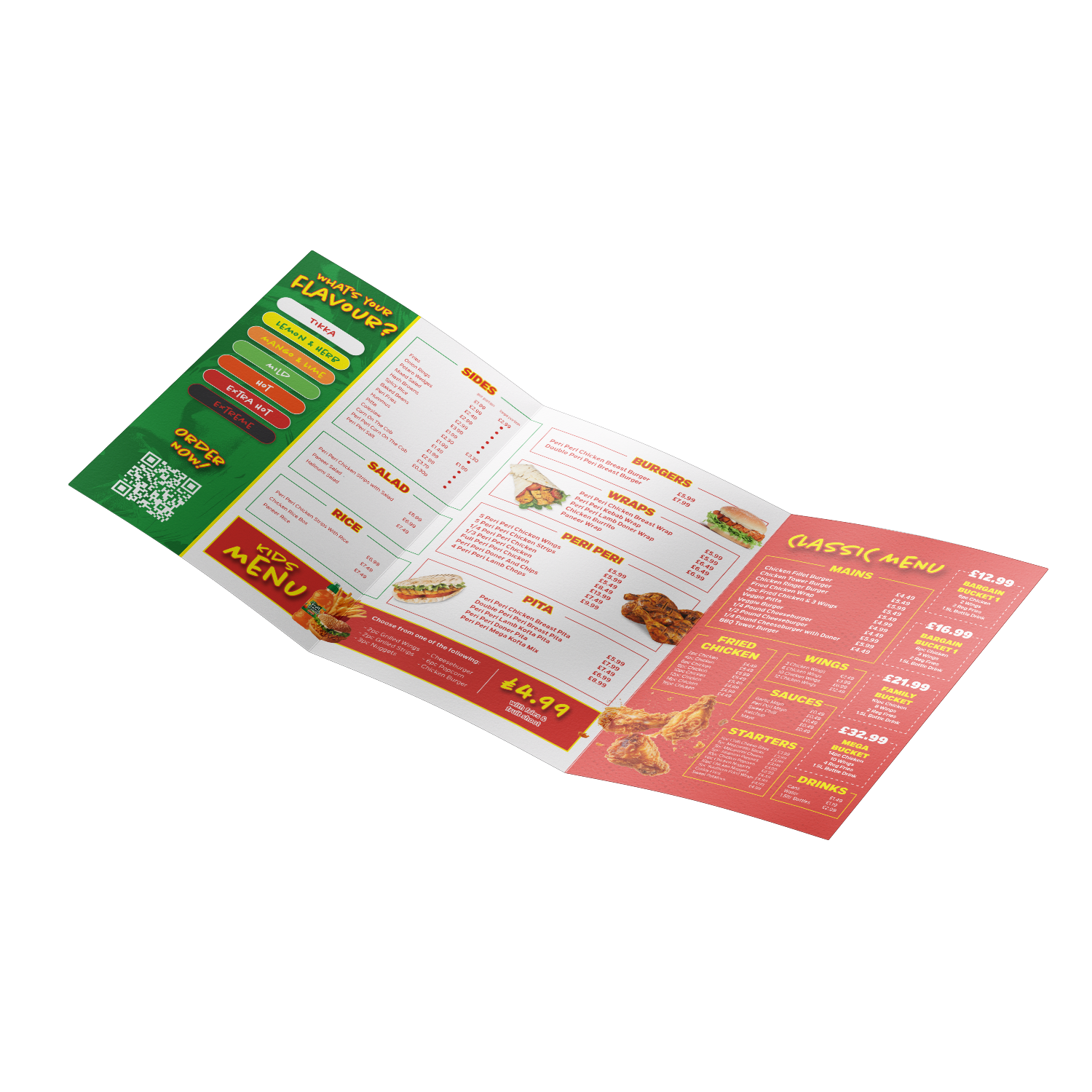A5 trifold leaflet, custom printed by Printshop MK, Milton Keynes